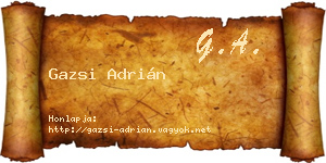 Gazsi Adrián névjegykártya